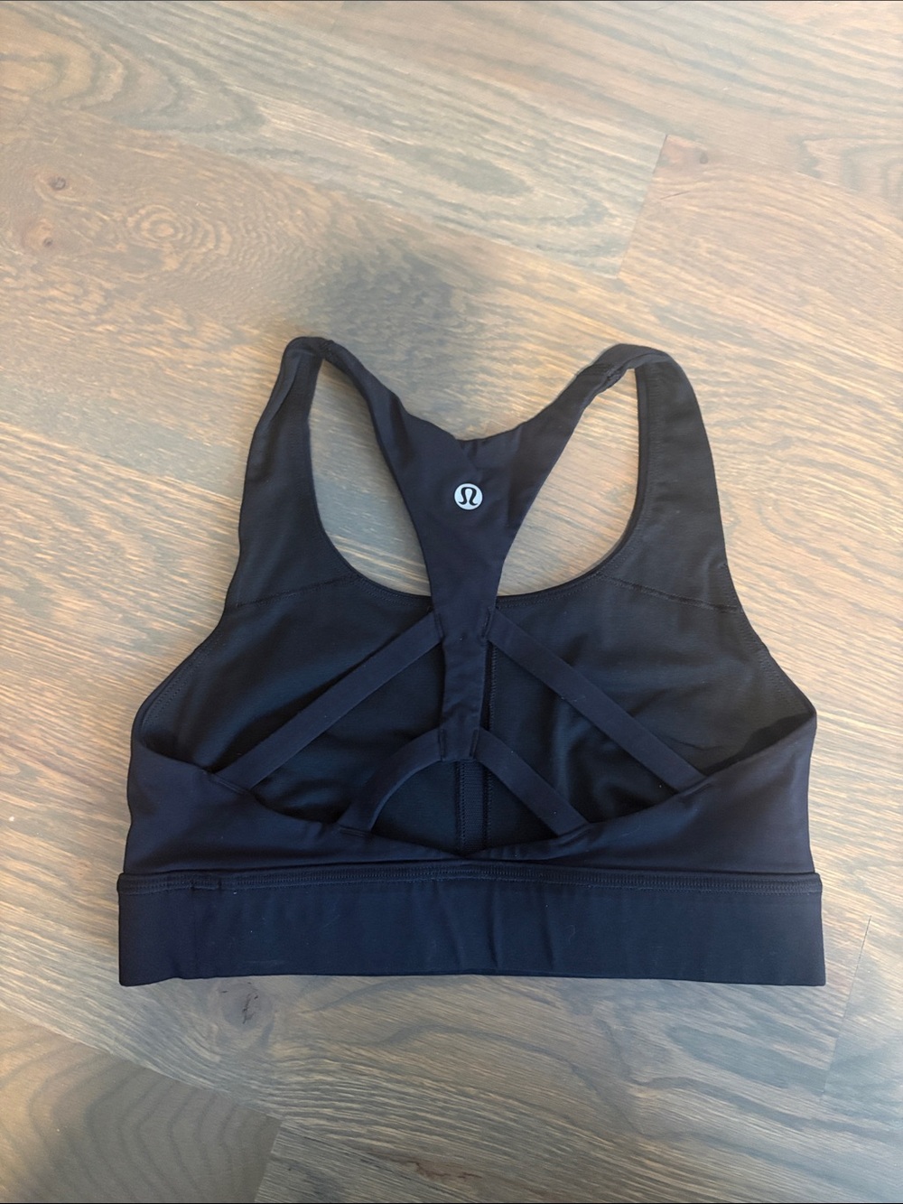 lululemon athletica Black Racerback Support Sports Bra